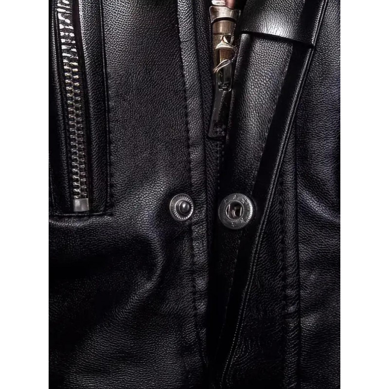 Mens Urban PU Leather Trench Coat BV6062311B