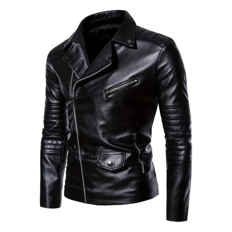 Mens Casual PU Leather Jacket TR412162