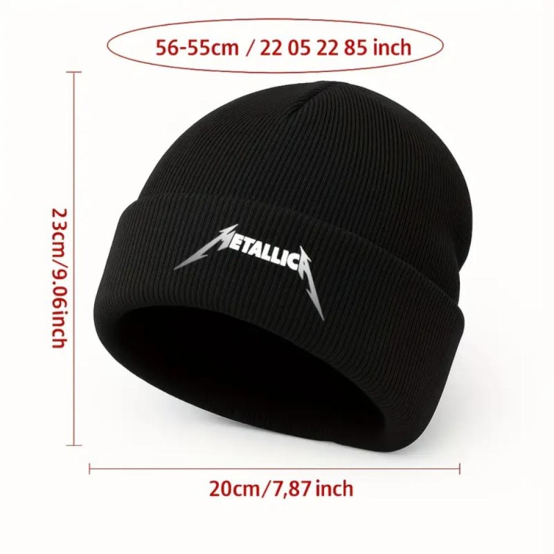 Metallica Knit Fold-Over Beanie-VV3575433