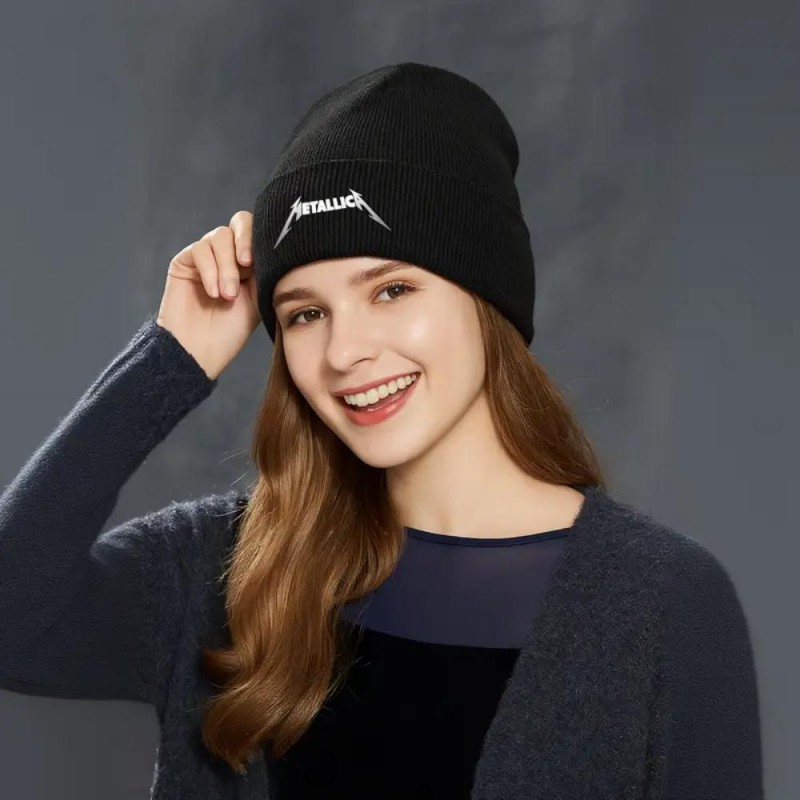 Metallica Knit Fold-Over Beanie-VV3575433