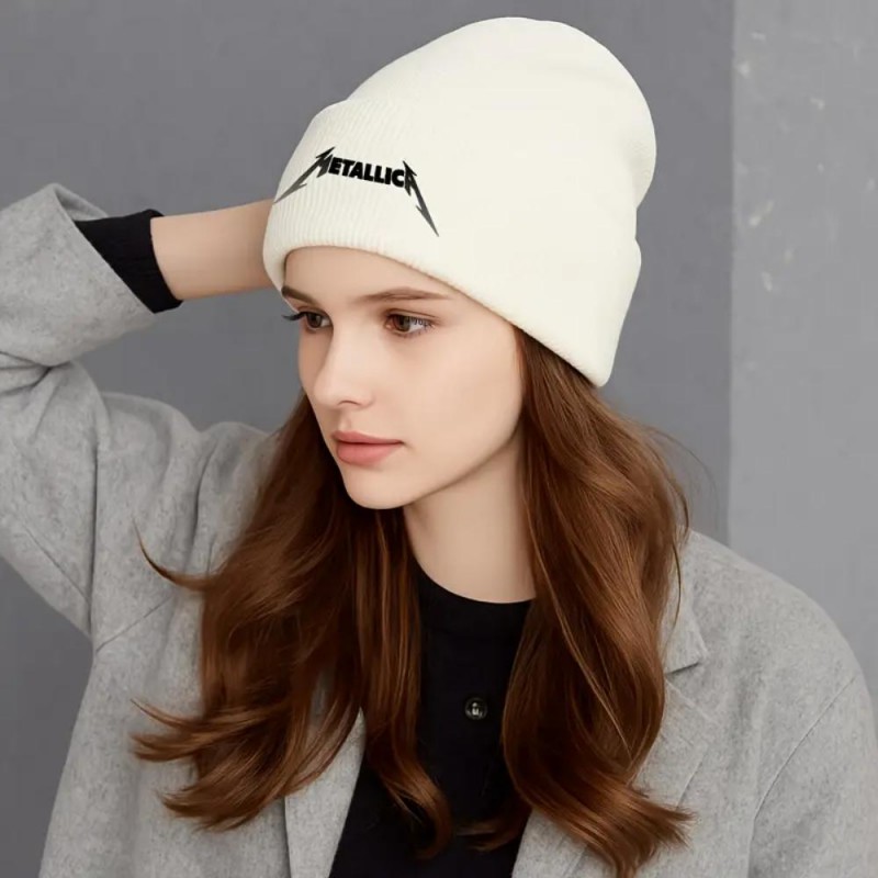 Metallica Knit Fold-Over Beanie-VV3575433