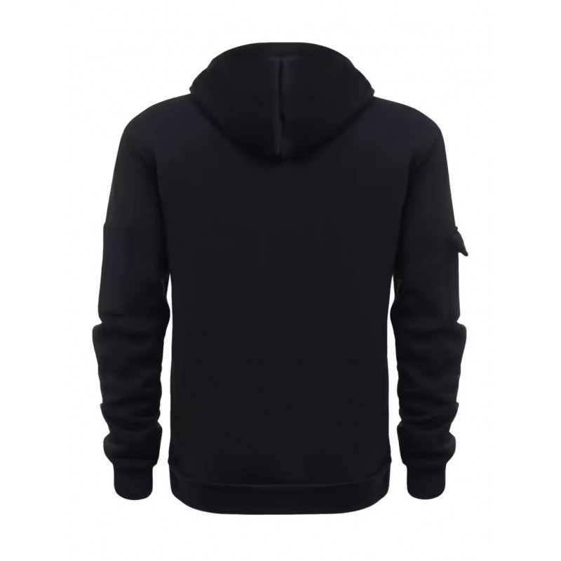 Casual Sports Hooded Zip-Up Outfit Set KE3832818B