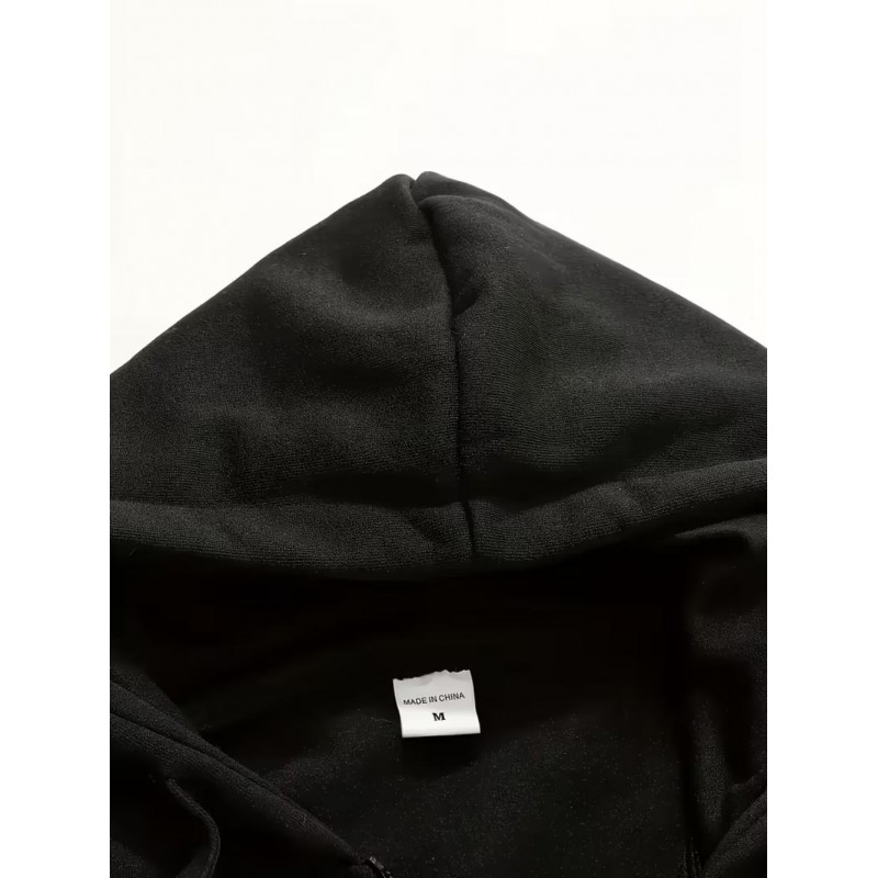 Casual Sports Hooded Zip-Up Outfit Set NK7721163Ch