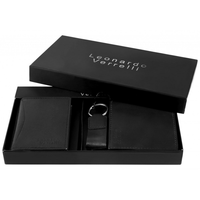 Leonardo Verrelli leather wallet gift set LV304000...