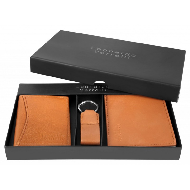 Leonardo Verrelli leather wallet gift set LV304000...