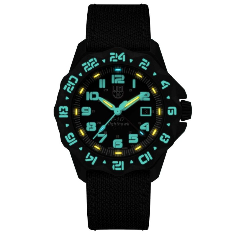 Luminox F-117 Nighthawk GMT Pilot Mens Watch XA.6441