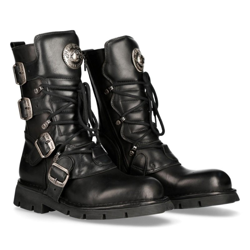 New Rock Black Planing Boots M-1473-S1
