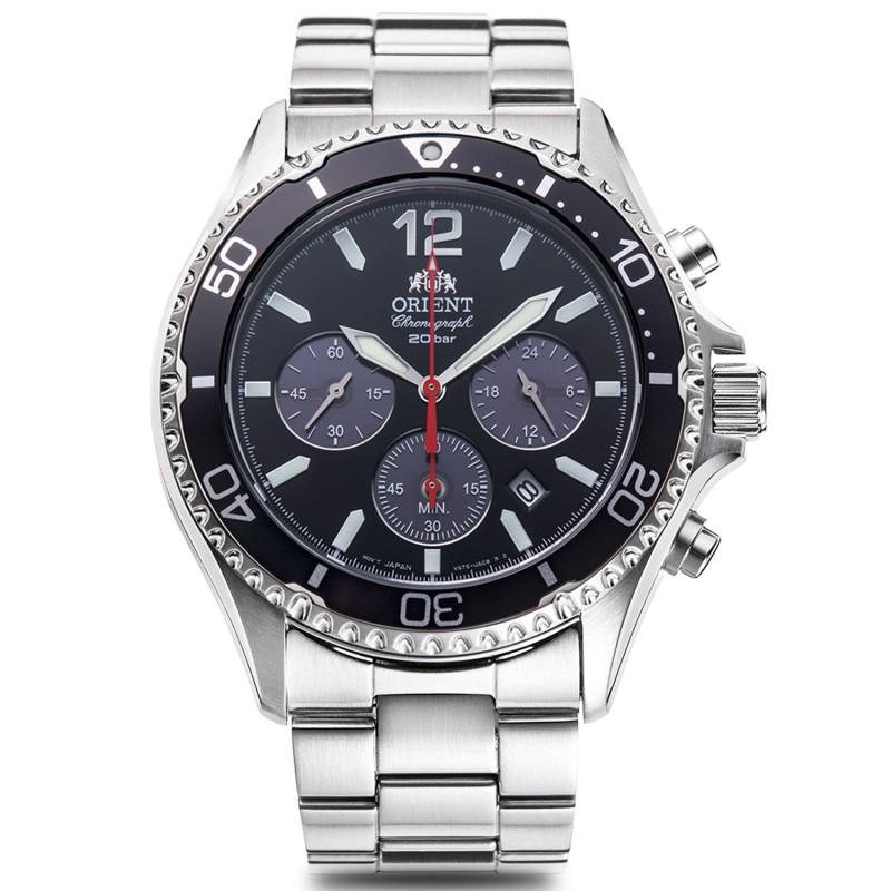 Orient Mako Solar Mens Watch Chronograph RA-TX0202...