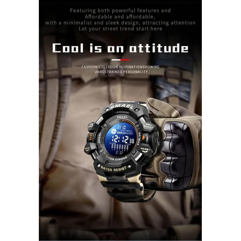 SMAEL Sports Digital Watch Multifunctional UM42439