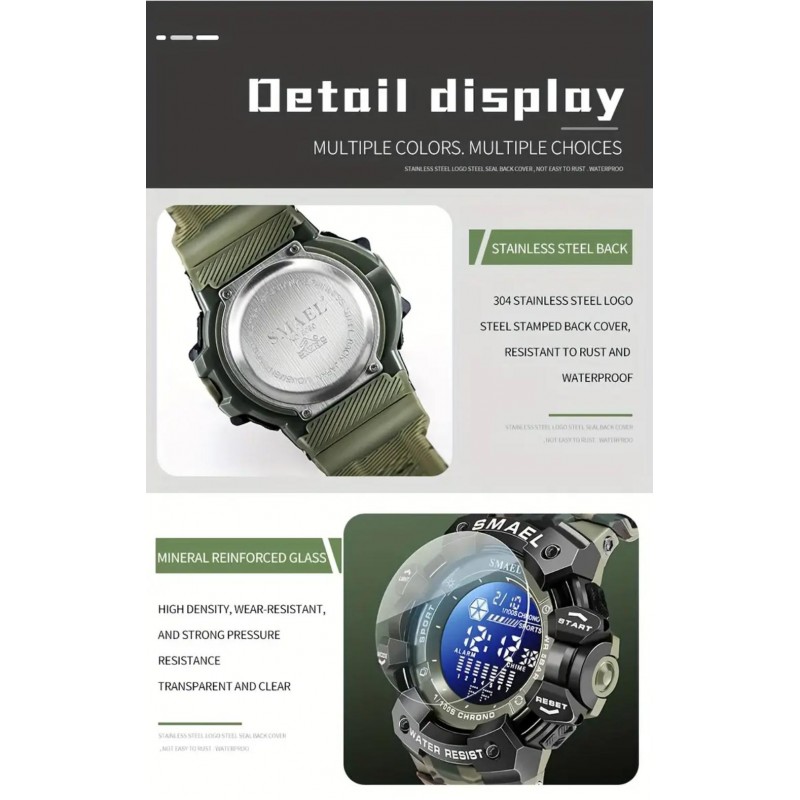SMAEL Sports Digital Watch Multifunctional UM42439